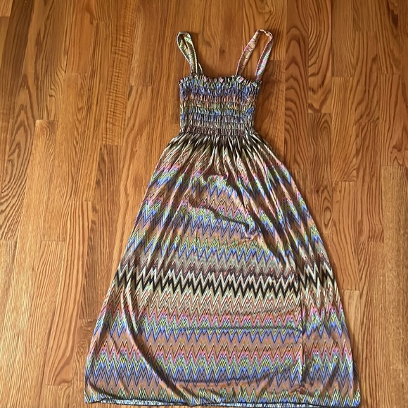 Multi-Colored Dress, Brand: Unknown, Size: Small/Medium (stretchy material) - Picture 2 of 4
